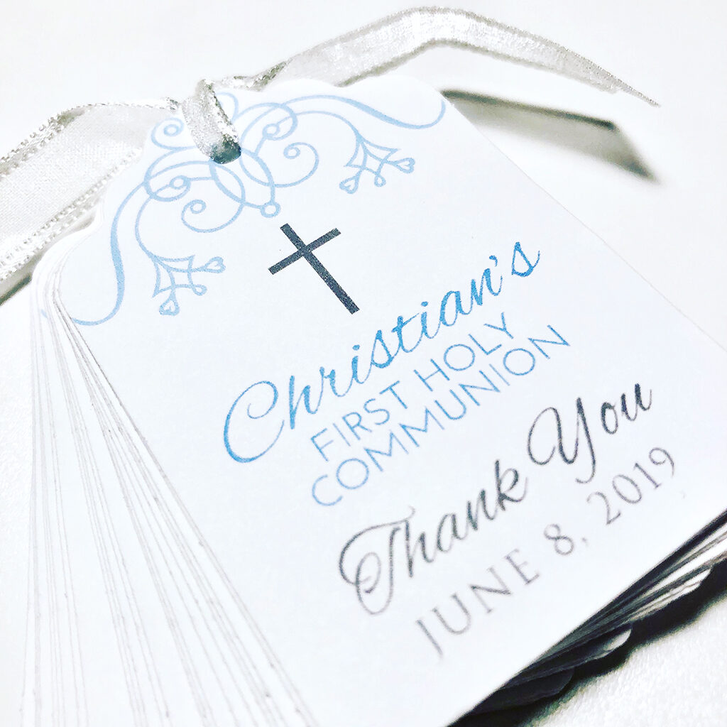 first communion tags