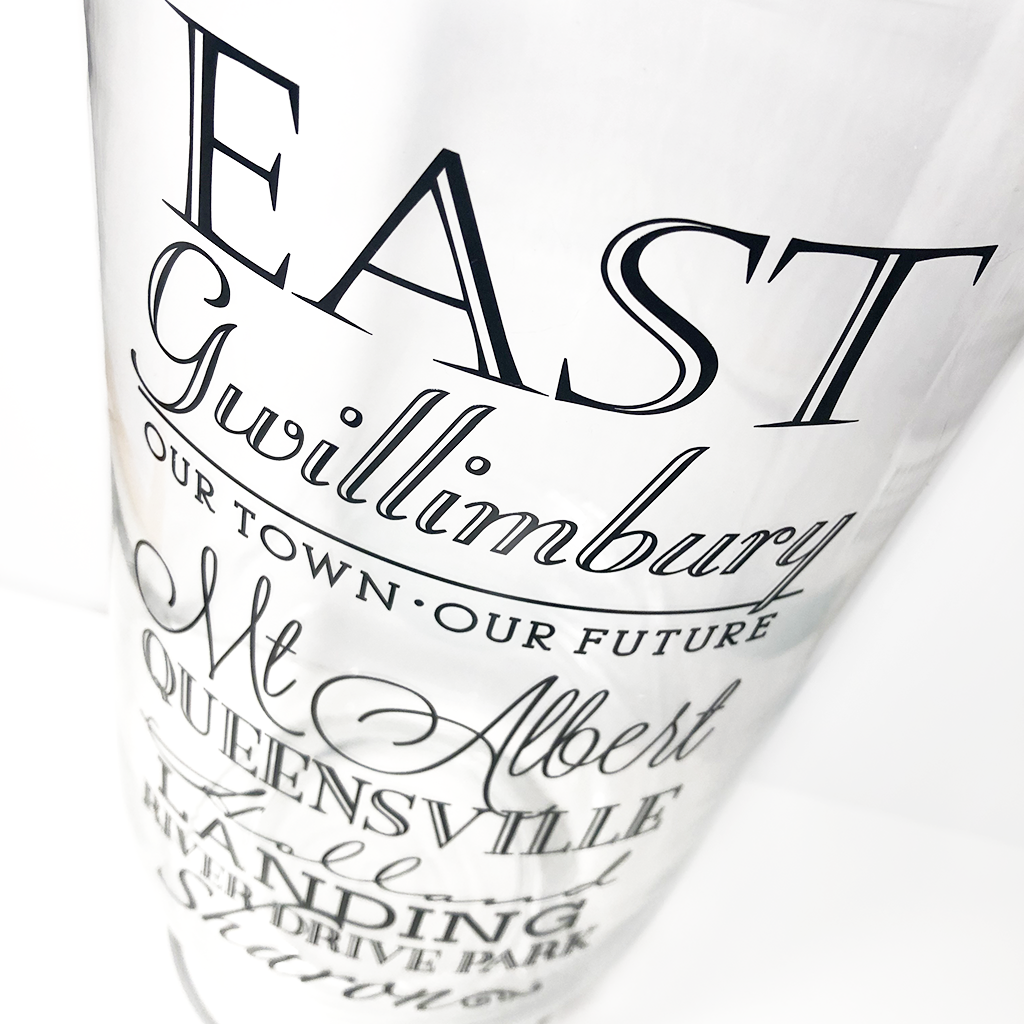 East Gwillimbury vinyl designed vase top angled