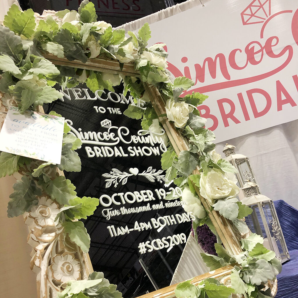 simcoe county bridal show welcome mirror