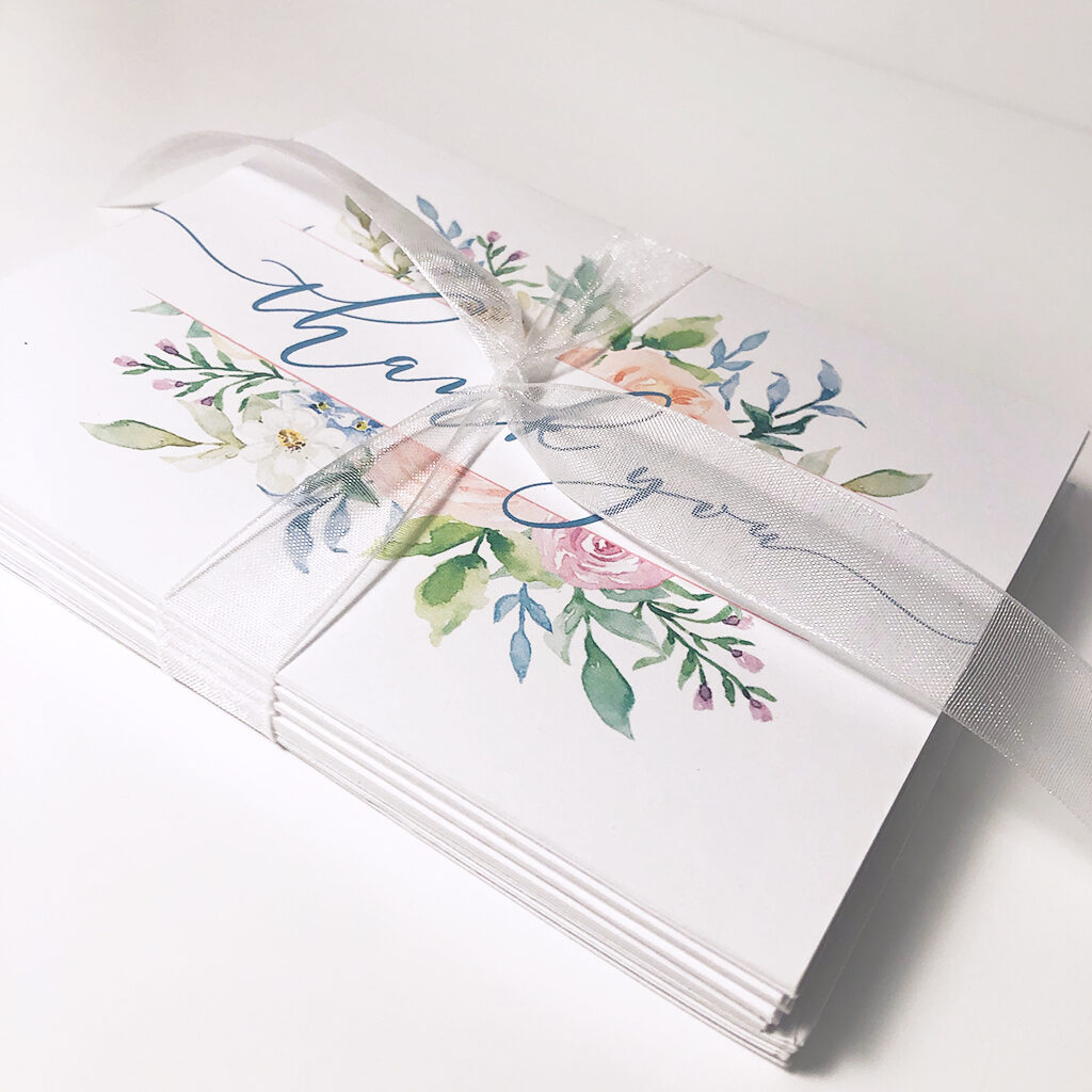 Watercolour thank you cards